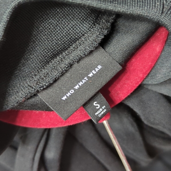 NWOT Who What Wear Black Turtleneck Dress with Tie Belt - Picture 9 of 9